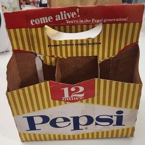 Vintage Pepsi 50s-60s 12oz Carton